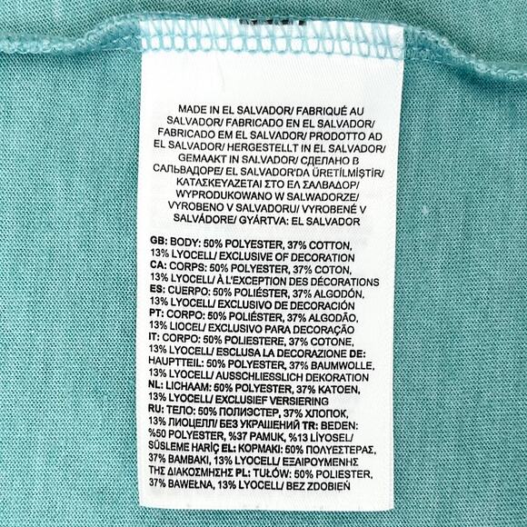 The North Face Blue Graphic Logo Crewneck Short Sleeve T-Shirt Medium - Picture 6 of 6